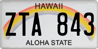 HI license plate ZTA843