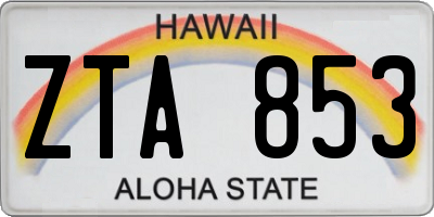 HI license plate ZTA853