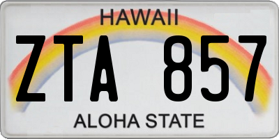 HI license plate ZTA857
