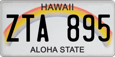 HI license plate ZTA895