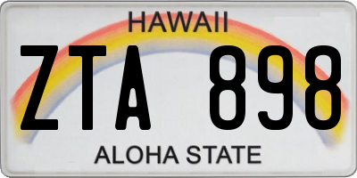 HI license plate ZTA898