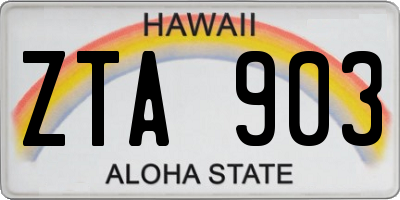 HI license plate ZTA903