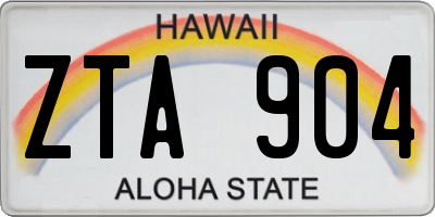 HI license plate ZTA904