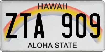 HI license plate ZTA909