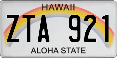 HI license plate ZTA921