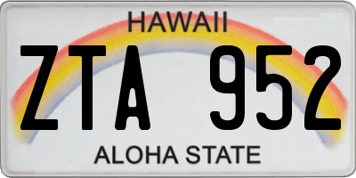 HI license plate ZTA952