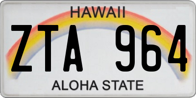 HI license plate ZTA964