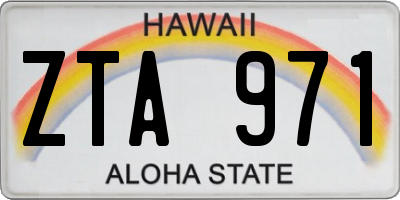 HI license plate ZTA971