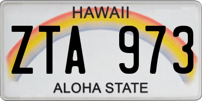 HI license plate ZTA973