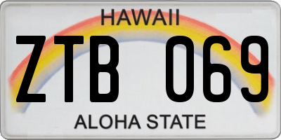 HI license plate ZTB069