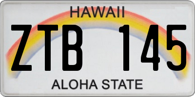 HI license plate ZTB145