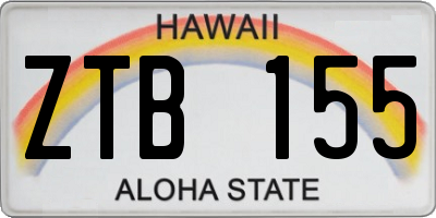 HI license plate ZTB155