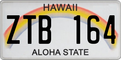HI license plate ZTB164