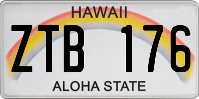 HI license plate ZTB176