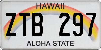 HI license plate ZTB297