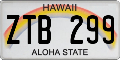 HI license plate ZTB299