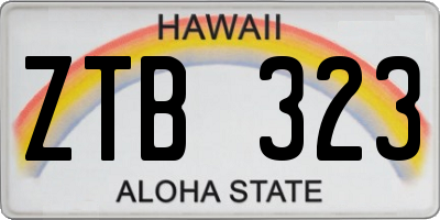 HI license plate ZTB323