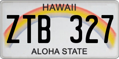 HI license plate ZTB327