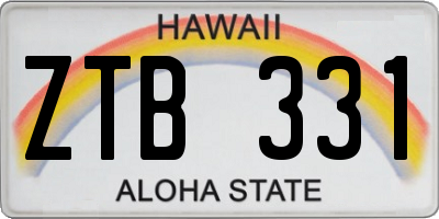 HI license plate ZTB331