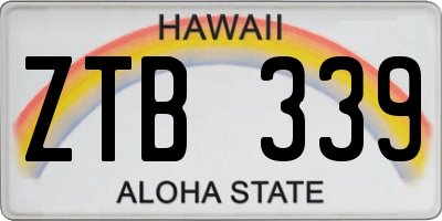 HI license plate ZTB339