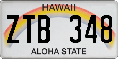 HI license plate ZTB348