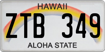 HI license plate ZTB349