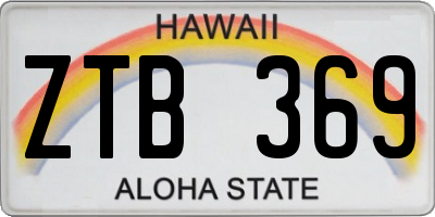 HI license plate ZTB369