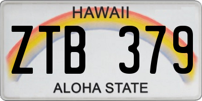 HI license plate ZTB379