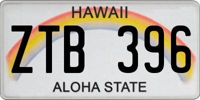 HI license plate ZTB396