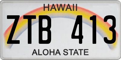 HI license plate ZTB413