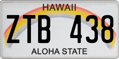 HI license plate ZTB438