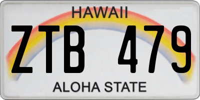 HI license plate ZTB479
