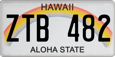 HI license plate ZTB482