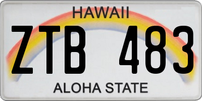 HI license plate ZTB483