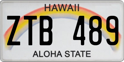 HI license plate ZTB489