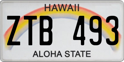 HI license plate ZTB493