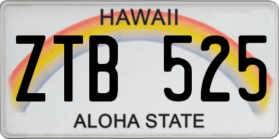HI license plate ZTB525