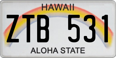 HI license plate ZTB531
