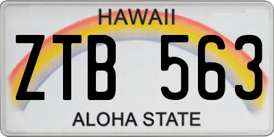 HI license plate ZTB563