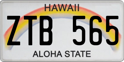 HI license plate ZTB565