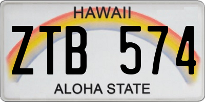 HI license plate ZTB574