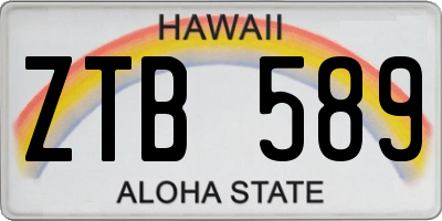 HI license plate ZTB589
