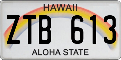 HI license plate ZTB613