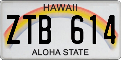 HI license plate ZTB614