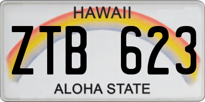 HI license plate ZTB623