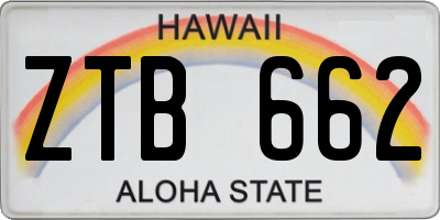 HI license plate ZTB662