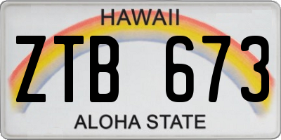 HI license plate ZTB673