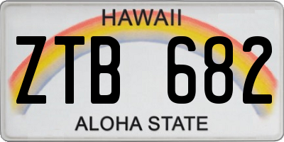 HI license plate ZTB682