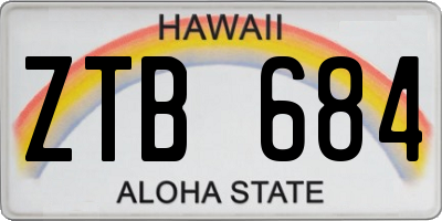 HI license plate ZTB684