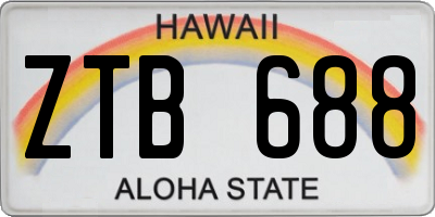 HI license plate ZTB688